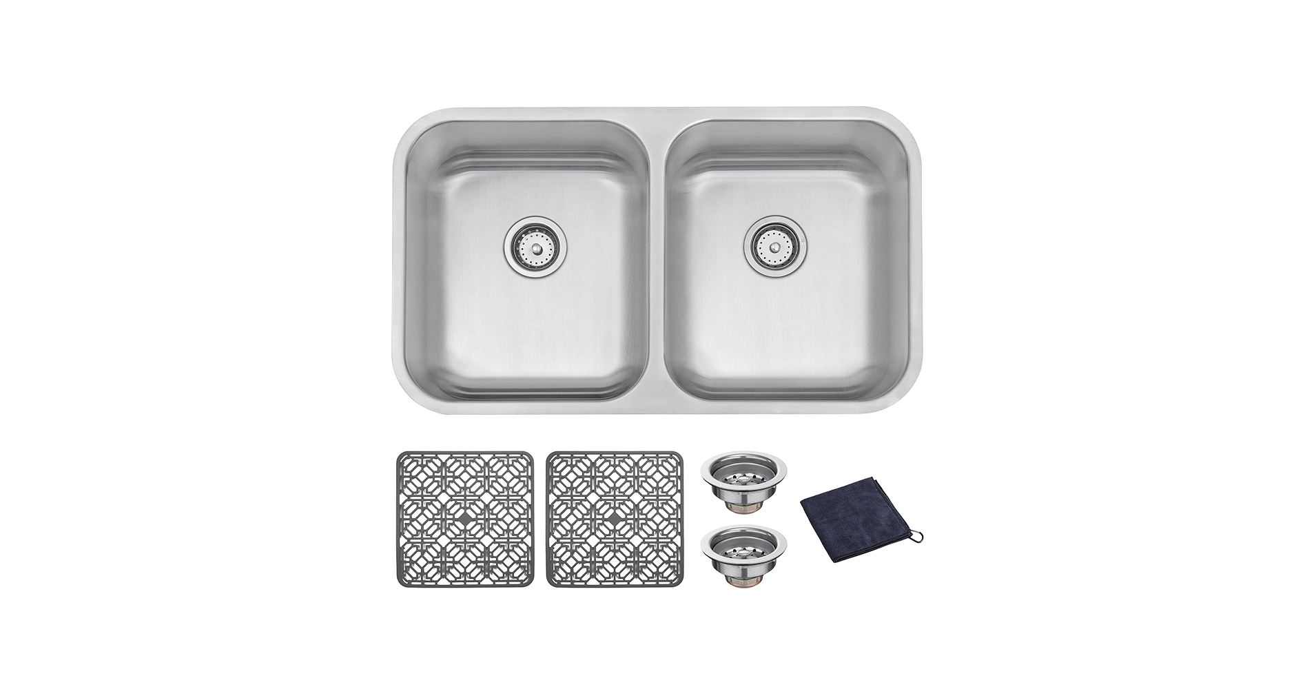 DIRECTUNIT Stainless Steel Kitchen Sink 50/50 Undermount